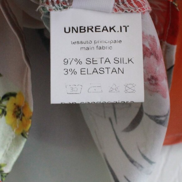 Unbreak.it Patchwork Flowers Print Silk Flare Sleeve Blouse - Picture 9 of 16
